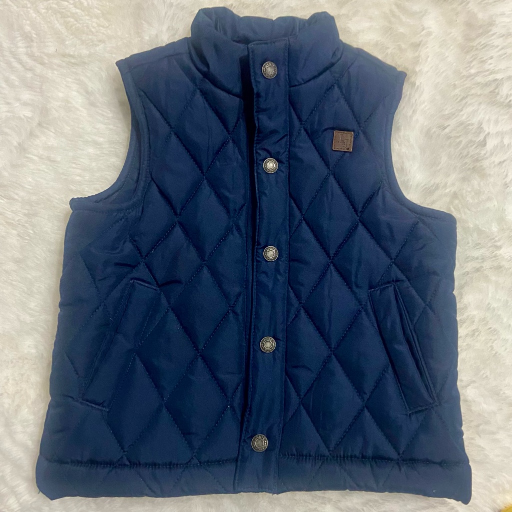 Janie And Jack Navy Quilted Vest